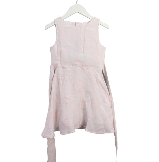 A Pink Sleeveless Dresses from Seed in size 7Y for girl. (Front View)