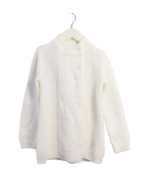 A Ivory Knit Sweaters from Janie & Jack in size 6T for girl. (Front View)