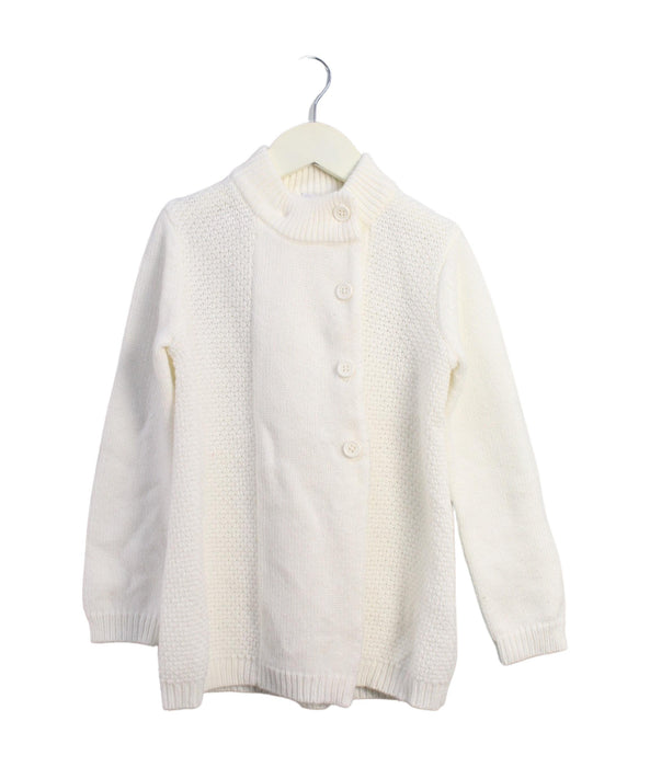 A Ivory Knit Sweaters from Janie & Jack in size 6T for girl. (Front View)