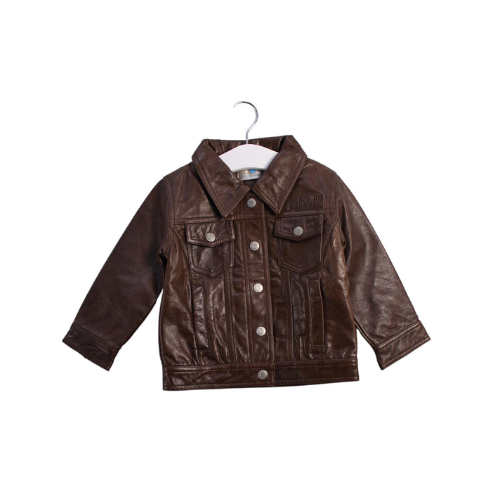 A Brown Lightweight Jackets from Interdit de me Gronder in size 12-18M for boy. (Front View)