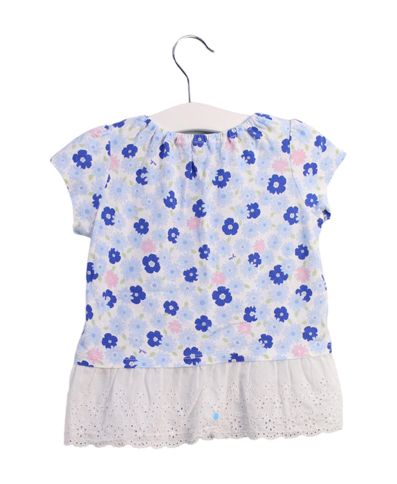 A Blue Short Sleeve Tops from Miki House in size 18-24M for girl. (Back View)