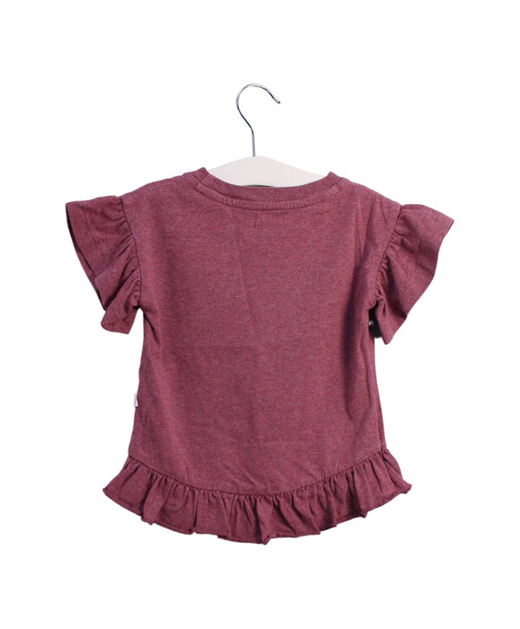A Burgundy Short Sleeve Tops from Jamie Kay in size 6-12M for girl. (Back View)