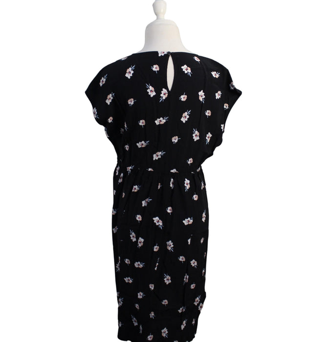 A Black Short Sleeve Dresses from Seraphine in size S for maternity. (Back View)