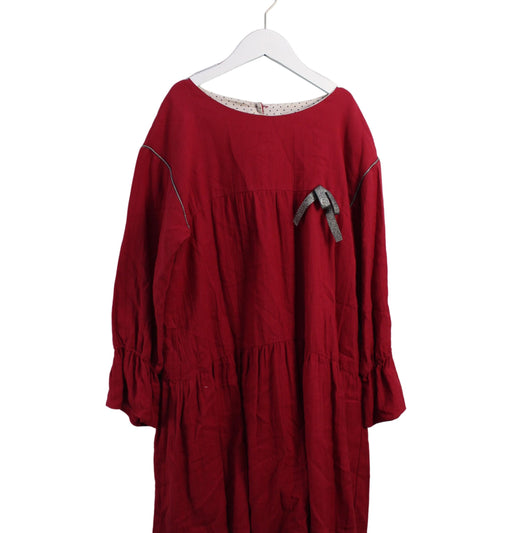 A Red Long Sleeve Dresses from Nanos in size 14Y for girl. (Front View)