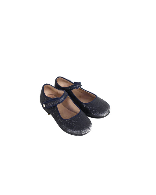 A Navy Dress Shoes from Jacadi in size 3T for girl. (Front View)