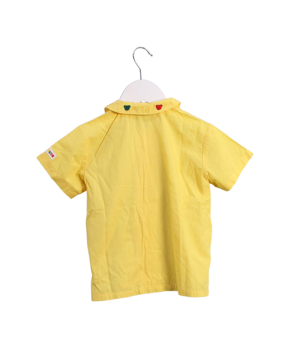 A Yellow Shirts from Miki House in size 2T for girl. (Back View)