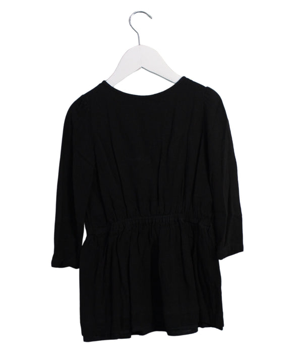 A Black Long Sleeve Dresses from Bonpoint in size 4T for girl. (Back View)