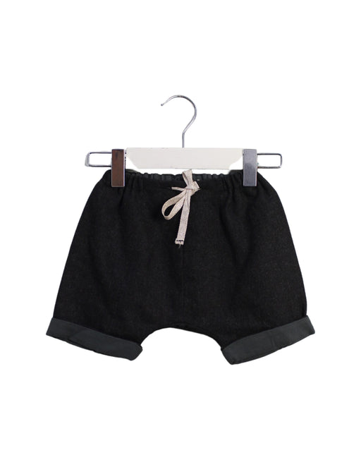 A Grey Shorts from Les Enfantines in size 0-3M for boy. (Front View)