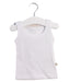 A White Sleeveless Tops from Les Enfantines in size 0-3M for neutral. (Front View)