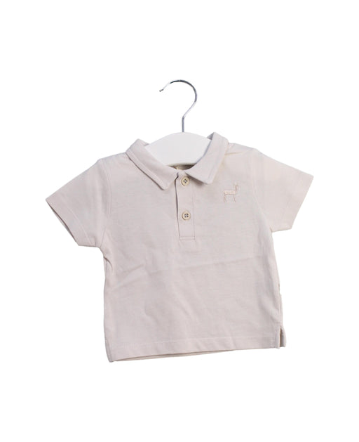 A Pink Short Sleeve Polos from Les Enfantines in size 3-6M for boy. (Front View)