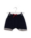 A Navy Shorts from Les Enfantines in size 3-6M for boy. (Front View)