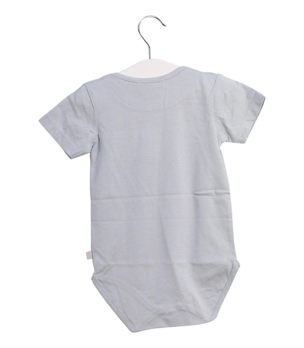 A Blue Short Sleeve Bodysuits from Les Enfantines in size 6-12M for boy. (Back View)