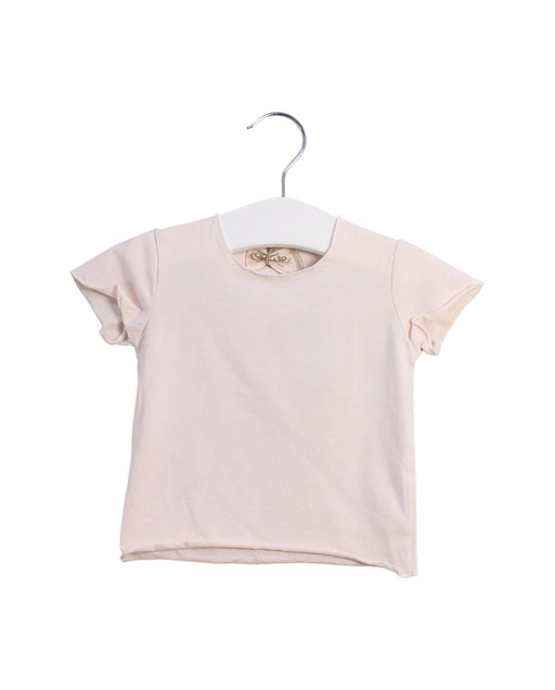 A Pink Short Sleeve T Shirts from Siseo Olive in size 0-3M for girl. (Front View)