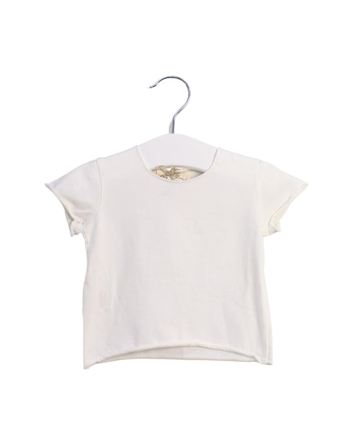 A Ivory Short Sleeve T Shirts from Siseo Olive in size 0-3M for boy. (Front View)