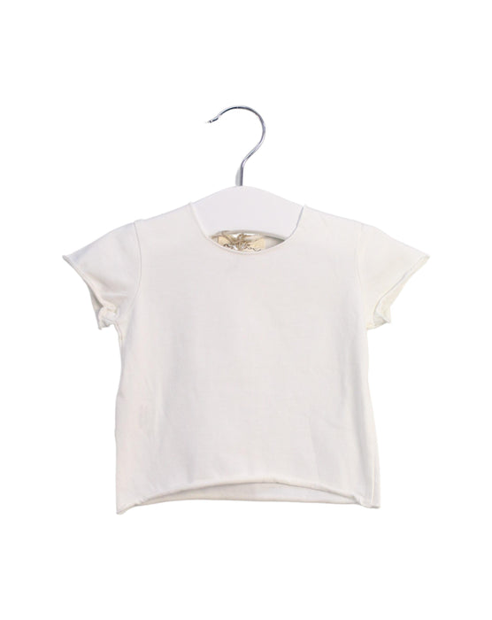A Ivory Short Sleeve T Shirts from Siseo Olive in size 0-3M for boy. (Front View)