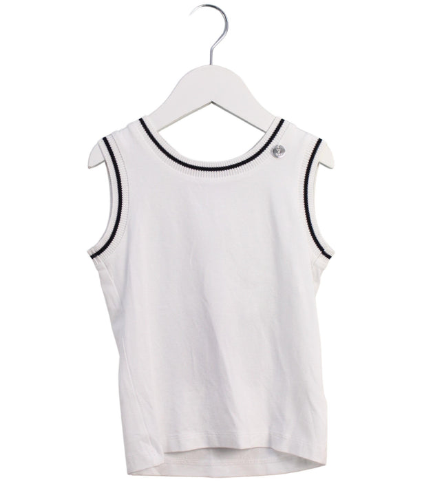A White Sleeveless Tops from ValMax in size 3T for girl. (Front View)
