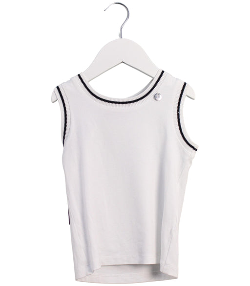 A White Sleeveless Tops from ValMax in size 3T for neutral. (Front View)