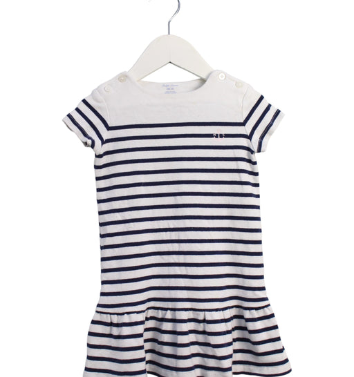 A Navy Short Sleeve Dresses from Ralph Lauren in size 12-18M for girl. (Front View)