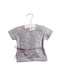 A Silver Short Sleeve Tops from Siseo Olive in size 3-6M for girl. (Front View)