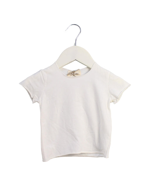 A Ivory Short Sleeve T Shirts from Siseo Olive in size 3-6M for neutral. (Front View)