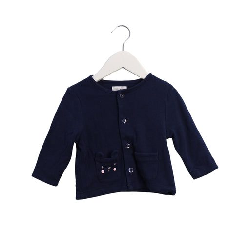 A Navy Cardigans from Mides in size 6-12M for girl. (Front View)