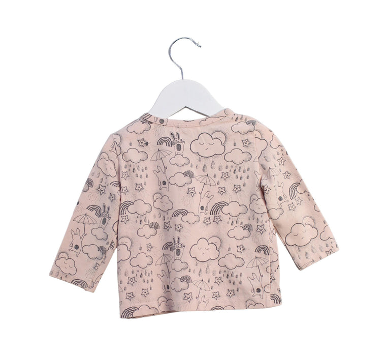 A Pink Long Sleeve Tops from The Bonnie Mob in size 6-12M for girl. (Back View)