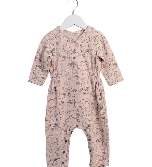 A Pink Long Sleeve Jumpsuits from The Bonnie Mob in size 6-12M for girl. (Front View)