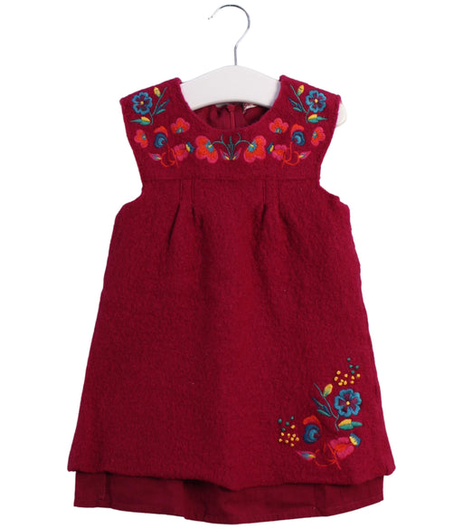 A Pink Sleeveless Dresses from DPAM in size 18-24M for girl. (Front View)