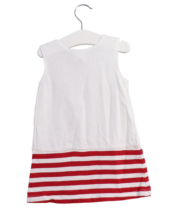 A White Sleeveless Dresses from Agnes b. in size 6-12M for girl. (Back View)