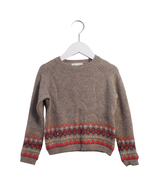A Taupe Knit Sweaters from Marie Chantal in size 6T for boy. (Front View)