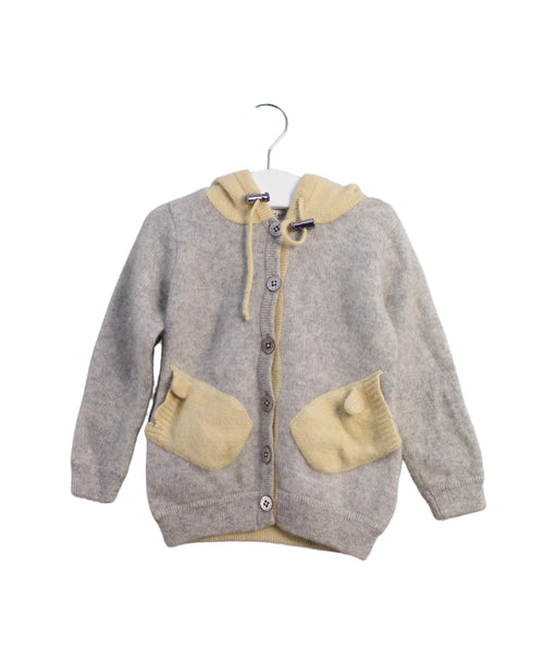 A Grey Lightweight Jackets from Cashmirino in size 2T for girl. (Front View)
