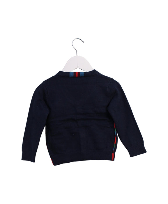 A Navy Cardigans from Paul Smith in size 12-18M for boy. (Back View)