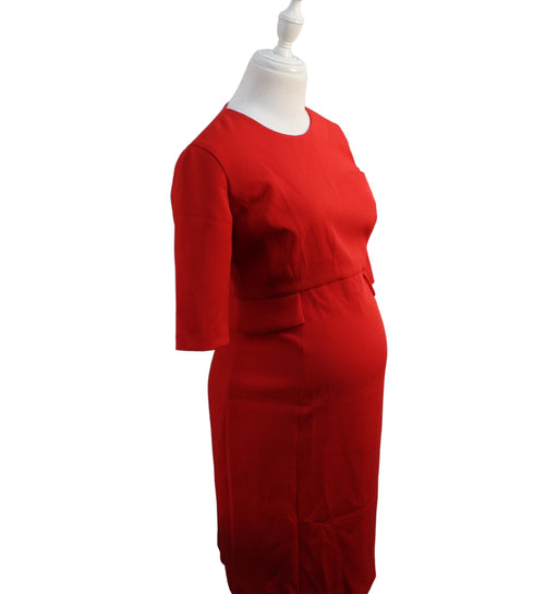 A Red Short Sleeve Dresses from Seraphine in size XS for maternity. (Front View)