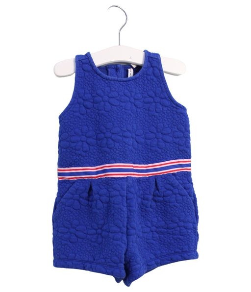A Blue Sleeveless Rompers from Janie & Jack in size 2T for girl. (Front View)