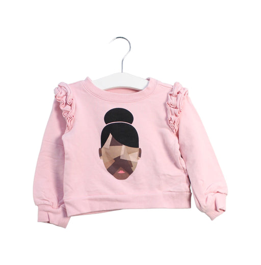A Pink Crewneck Sweatshirts from Janie & Jack in size 18-24M for girl. (Front View)
