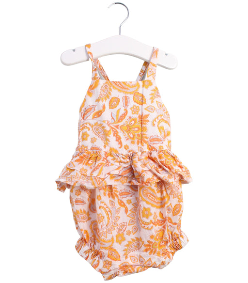 A Orange Sleeveless Rompers from Seed in size 6-12M for girl. (Front View)