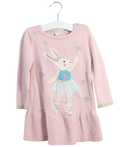 A Pink Sweater Dresses from Monsoon in size 18-24M for girl. (Front View)