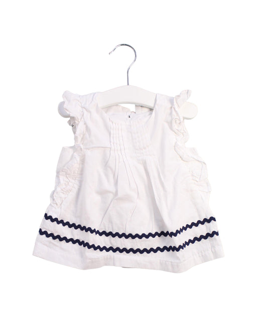 A White Sleeveless Tops from Janie & Jack in size 18-24M for girl. (Front View)