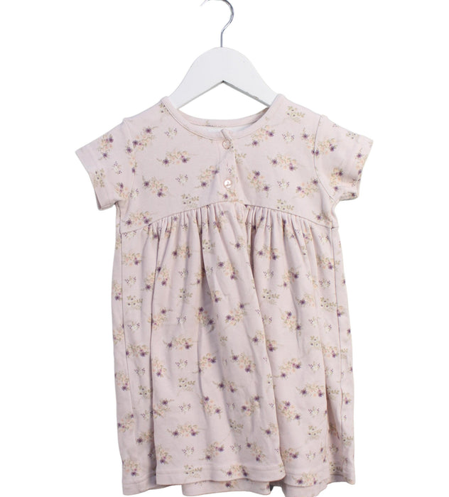 A Pink Short Sleeve Dresses from Jamie Kay in size 3T for girl. (Front View)