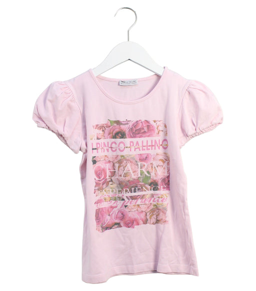 A Pink Short Sleeve T Shirts from I Pinco Pallino in size 12Y for girl. (Front View)