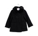 A Black Coats from Momonittu in size 12-18M for girl. (Front View)