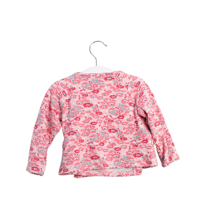 A Pink Long Sleeve Tops from Petit Bateau in size 6-12M for girl. (Back View)
