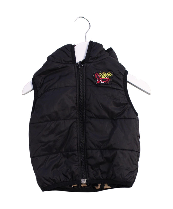 A Black Outerwear Vests from Hysteric Mini in size 12-18M for girl. (Front View)