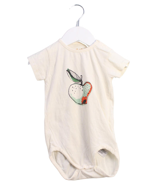 A Ivory Short Sleeve Bodysuits from Soft Gallery in size 12-18M for girl. (Front View)