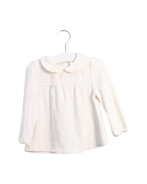 A White Long Sleeve Tops from Kingkow in size 12-18M for girl. (Front View)