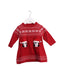 A Red Sweater Dresses from Chickeeduck in size 6-12M for girl. (Front View)