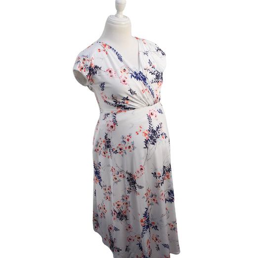 A White Short Sleeve Dresses from Tiffany Rose in size O/S for maternity. (Front View)