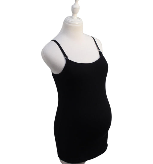 A Black Sleeveless Tops from A Pea in the Pod in size XS for maternity. (Front View)