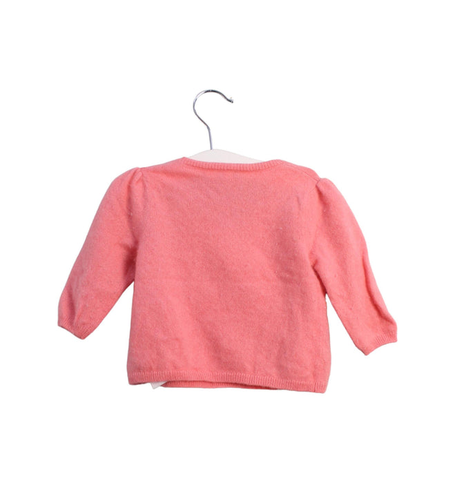 A Pink Cardigans from Bonpoint in size 6-12M for girl. (Back View)
