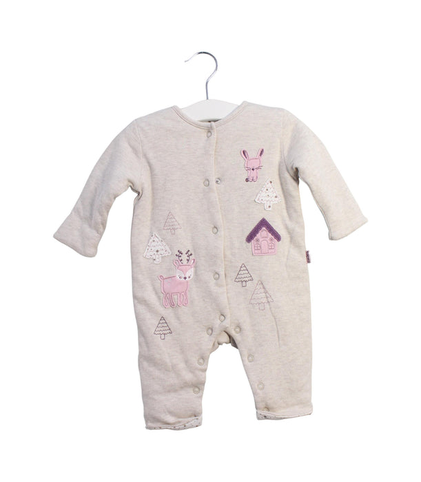 A Grey Long Sleeve Jumpsuits from Mides in size 0-3M for girl. (Front View)